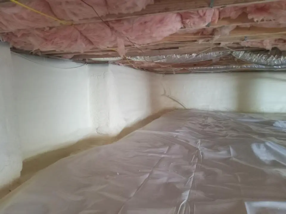 Crawl space encapsulation with closed-cell spray foam for Spray Foam Roofing Repair in Chartiers